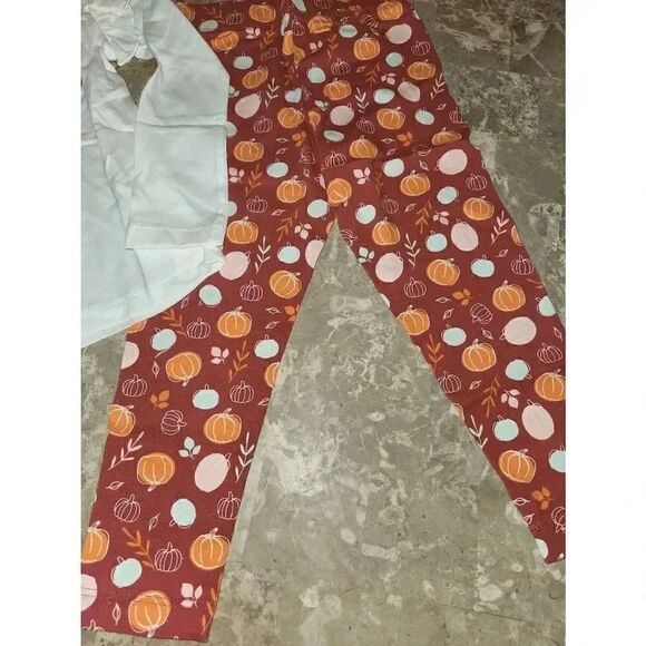 Rae Dunn girl pajamas HELLO FALL size 4 - Picture 4 of 4